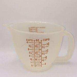 Tupperware Mix N Store Measuring Pitcher 4 Cup 1288-6 Vintage Clear & Or…